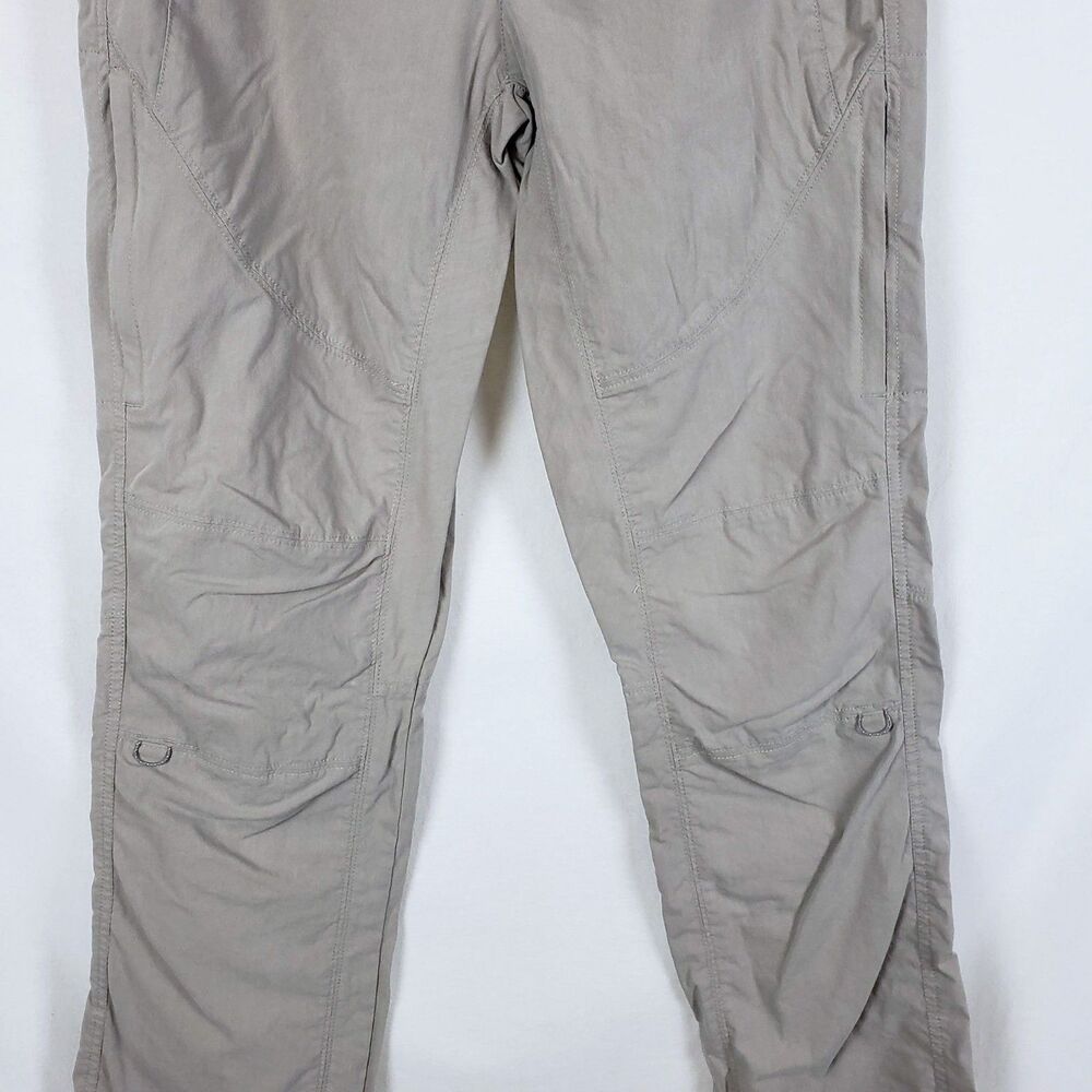 Kuhl Spire Roll Up Pants Womens 8 Tan Articulated Knee Hiking Gorpcore Low Rise - Picture 3 of 8